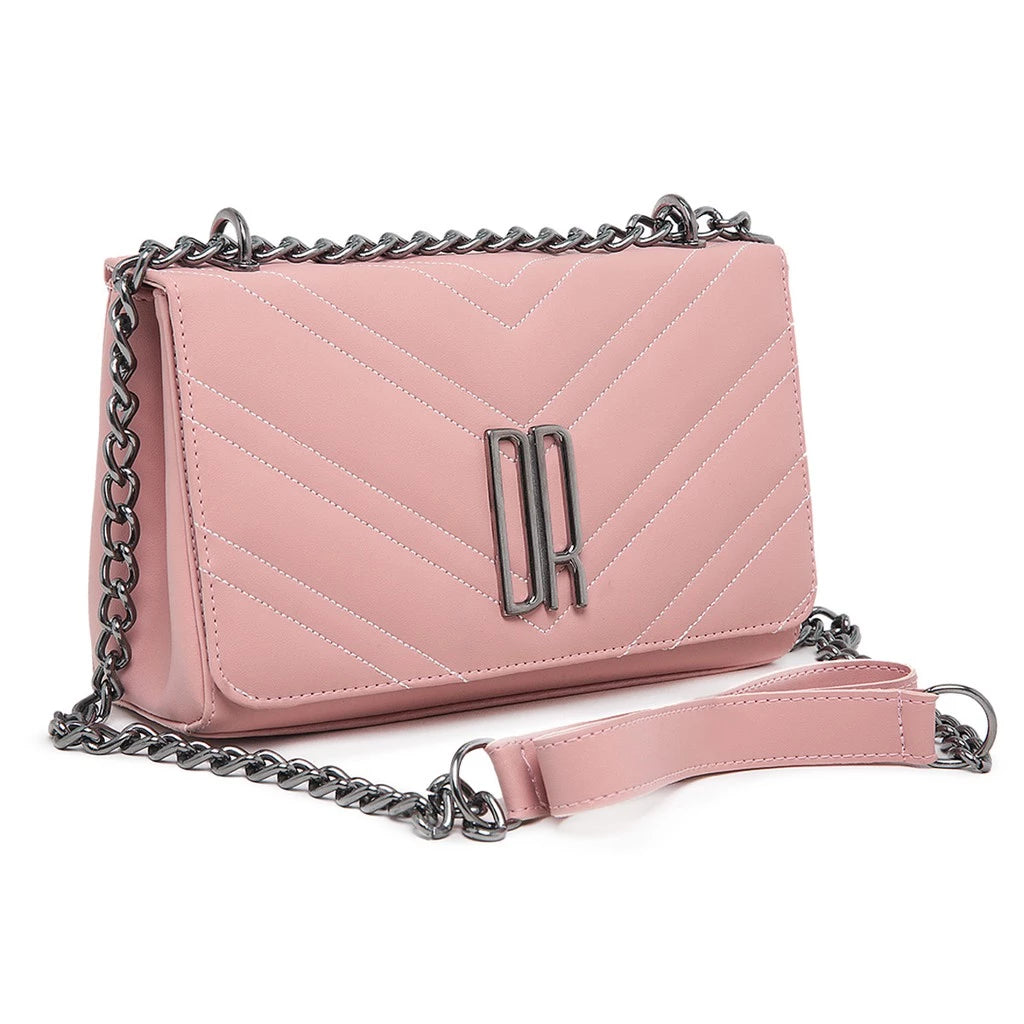 Bolsa Feminina Pequena Transversal de Ombro com Corrente