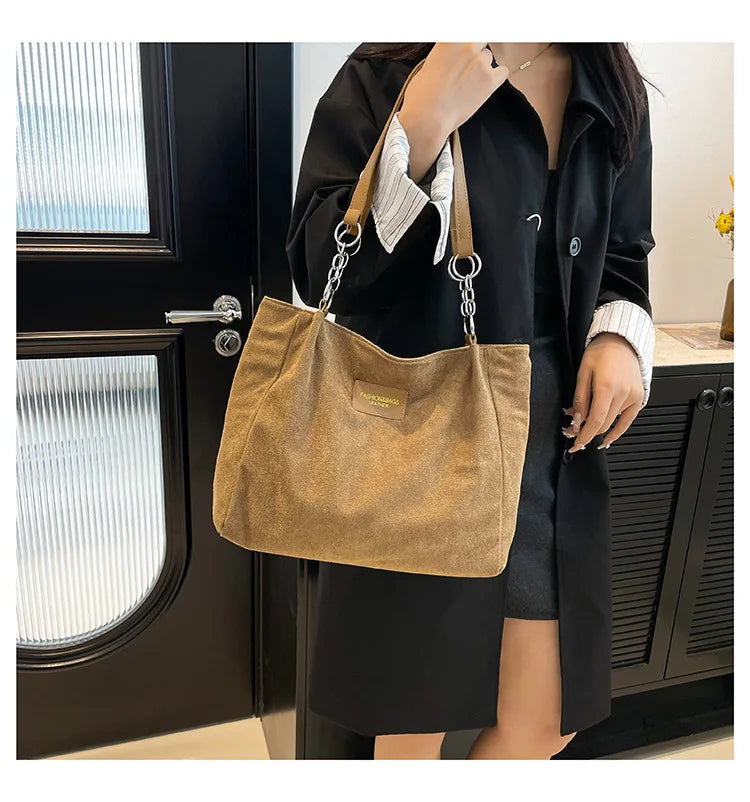 Bolsa Tote de Camurça