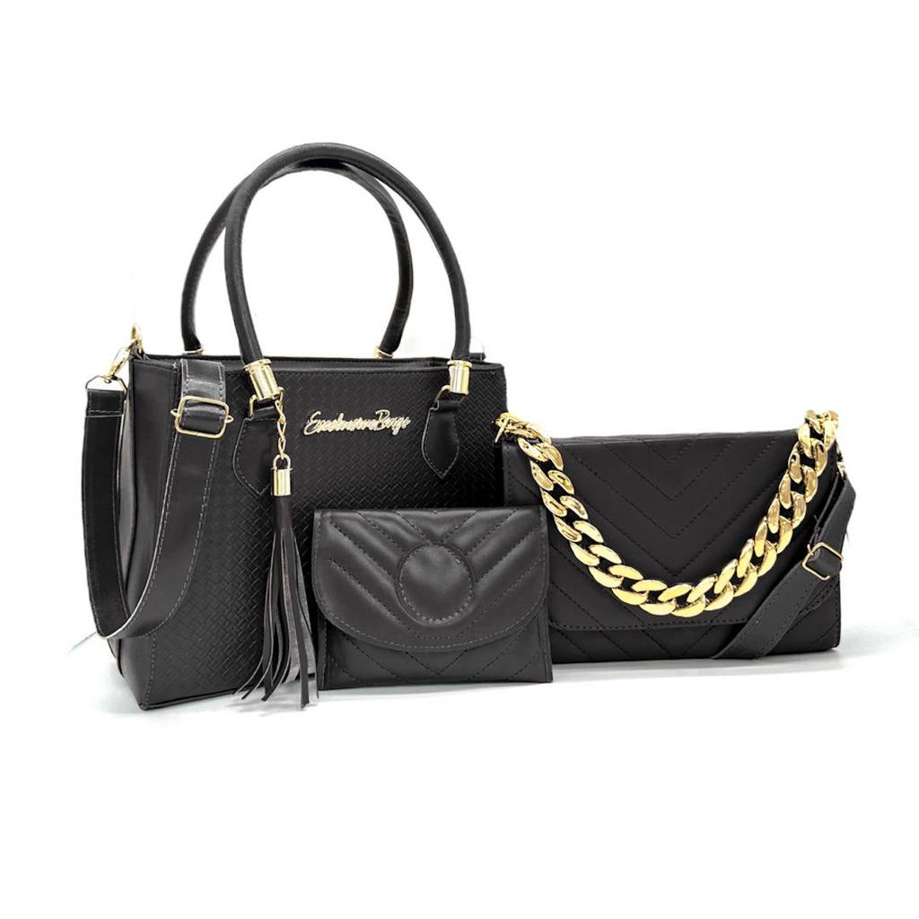 COMPRE 1 LEVE 3: Kit Exclusivo com Bolsa Tote, Tiracolo + Carteira — Só HOJE com Frete Grátis!