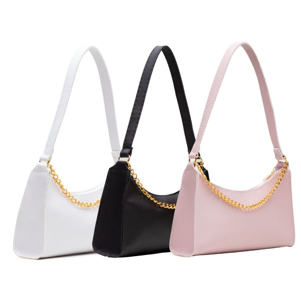 Bolsa Feminina Baguete Meia Lua com Corrente – Oferta Exclusiva: Compre 2, Leve 3