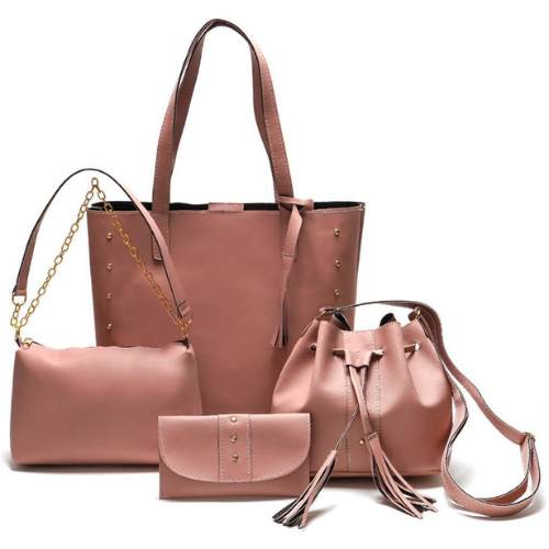 Compre 2 e Leve 4! Kit Bolsa Feminina 4 Peças – Bolsa Transversal, Bolsa de Ombro, Bolsa Saco + Carteira