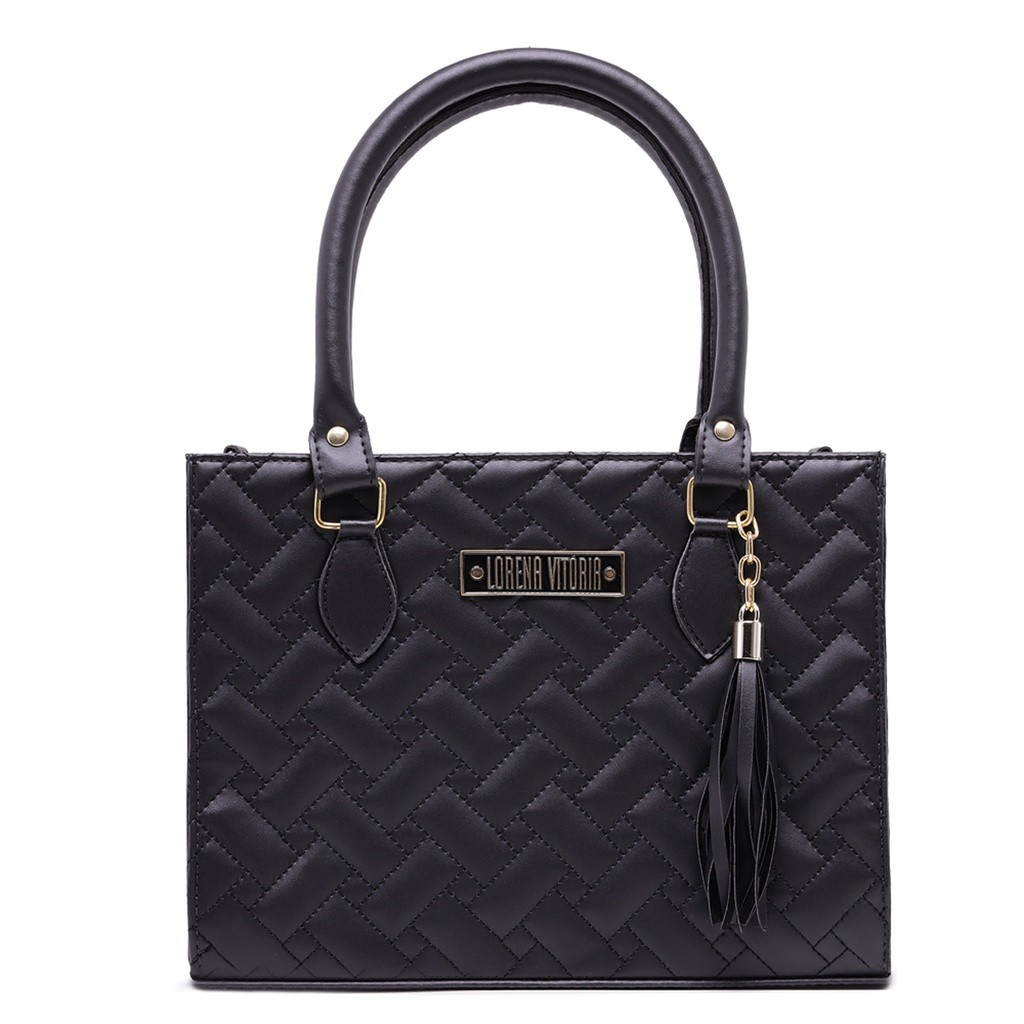 Bolsa matelassê feminina transversal com alça destacável