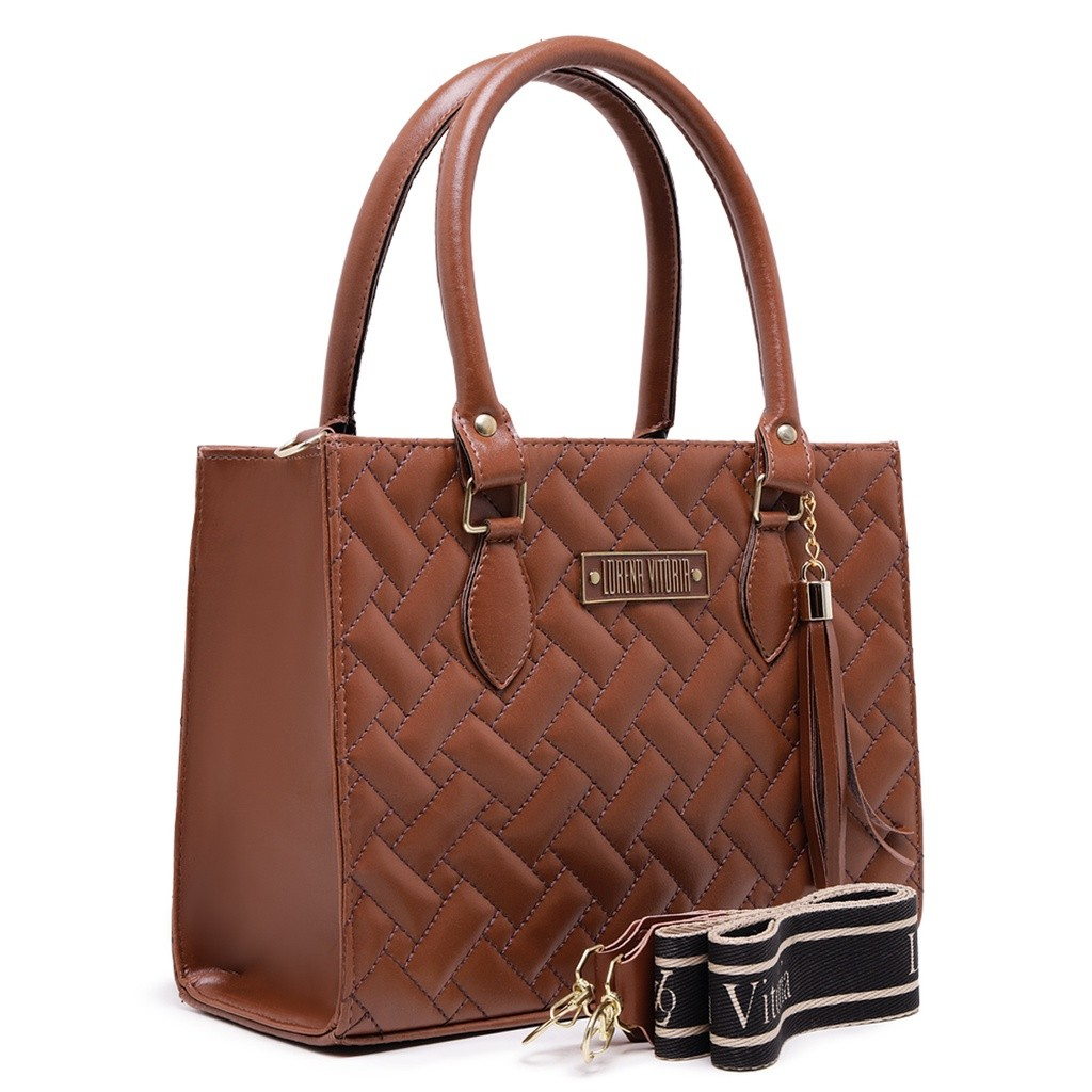 BOLSA METALASSE TRANSVERSAL LATERAL ALÇA DESTACÁVEL BORDADO 3D