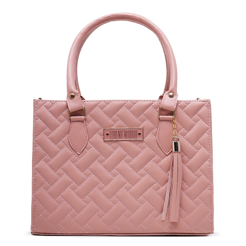 Bolsa matelassê feminina transversal com alça destacável